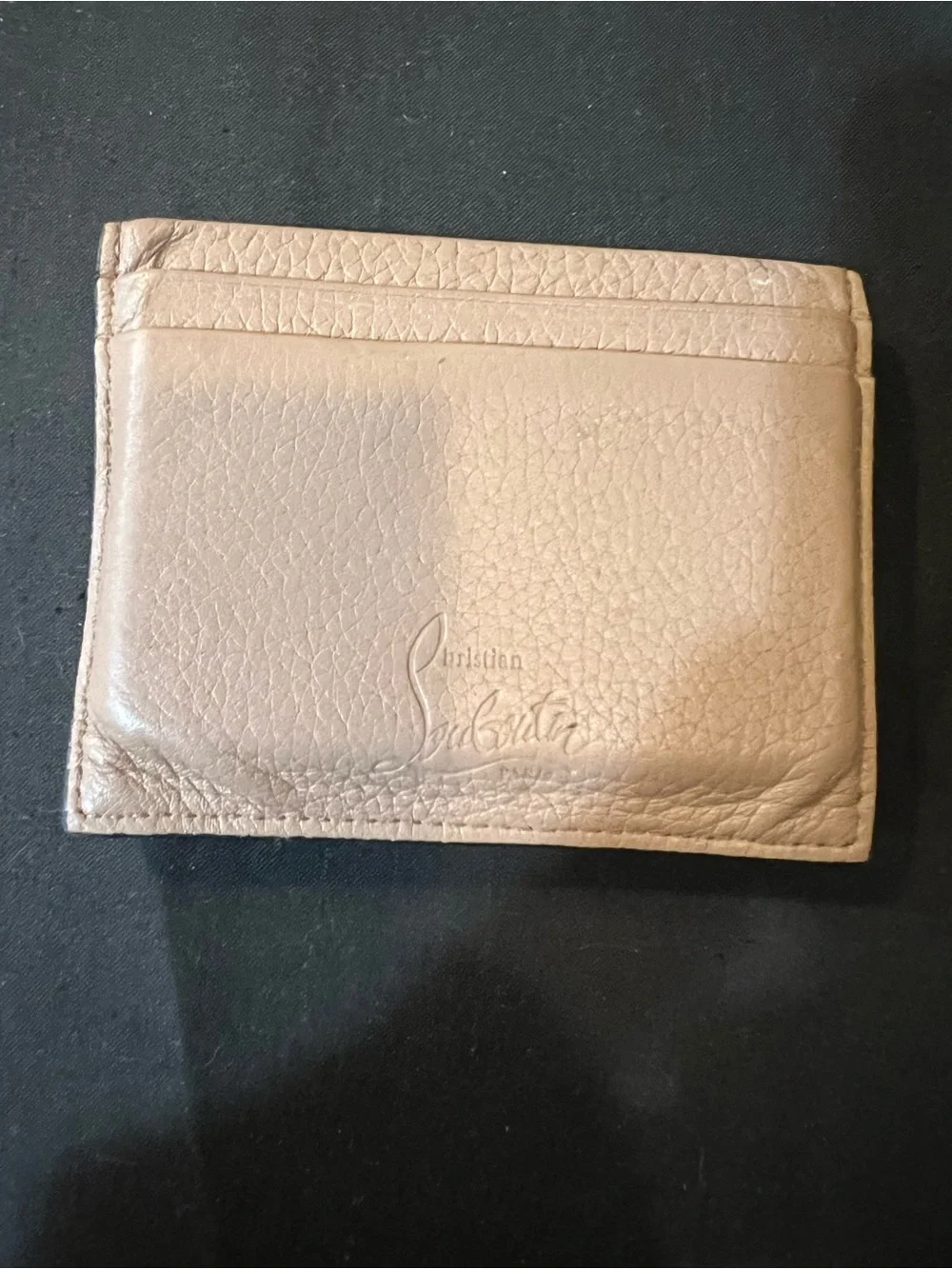 Christian Louboutin Blush Leather Studded Card Holder